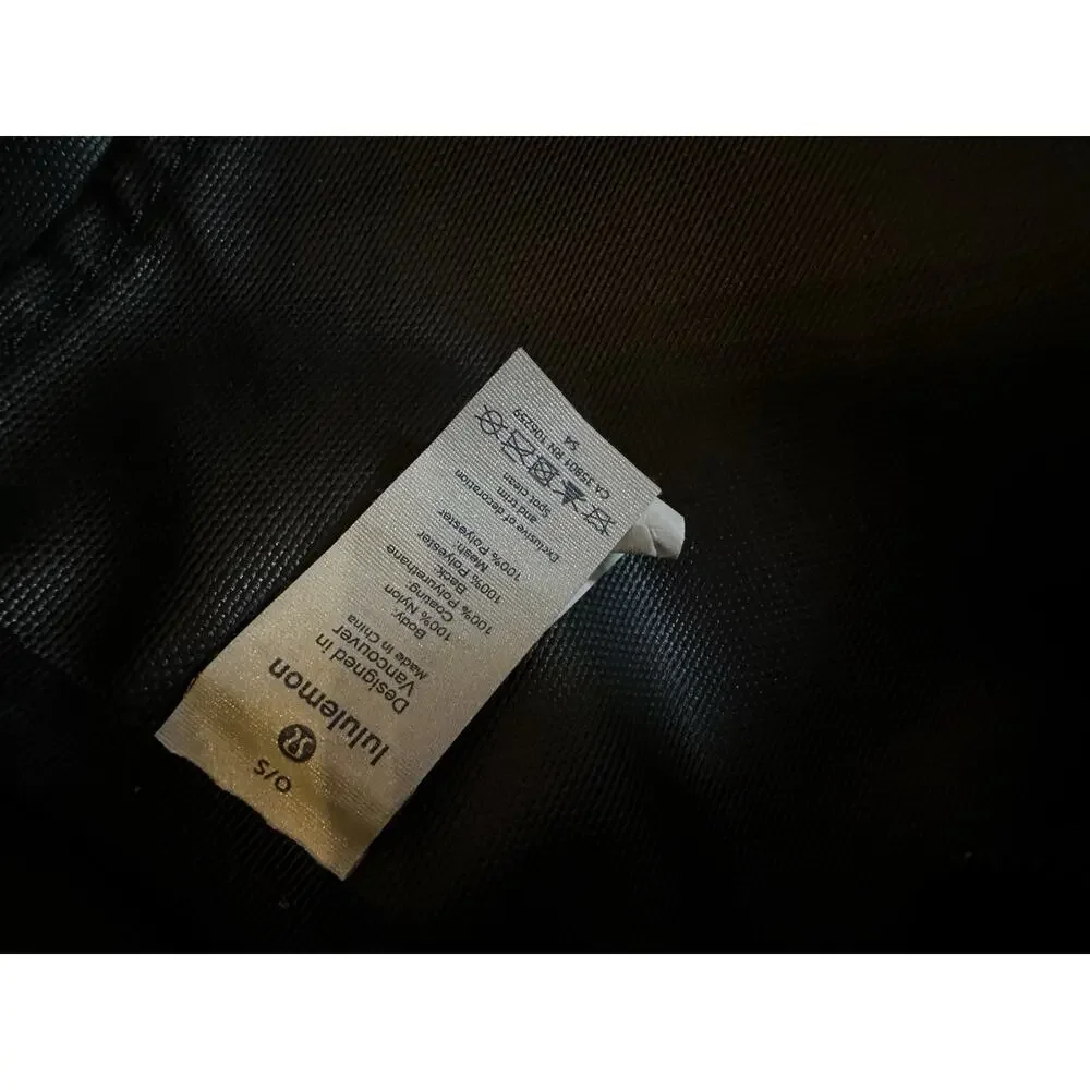 Lululemon Backpack Mens/ Unisex Black Front Pocket Work School Sport City Bag
